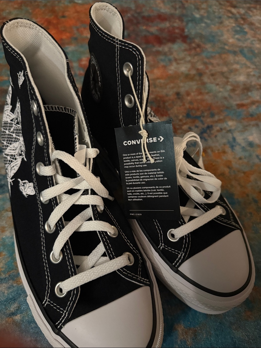 Converse Black High-Top Platform Sneakers - Picture 7 of 8